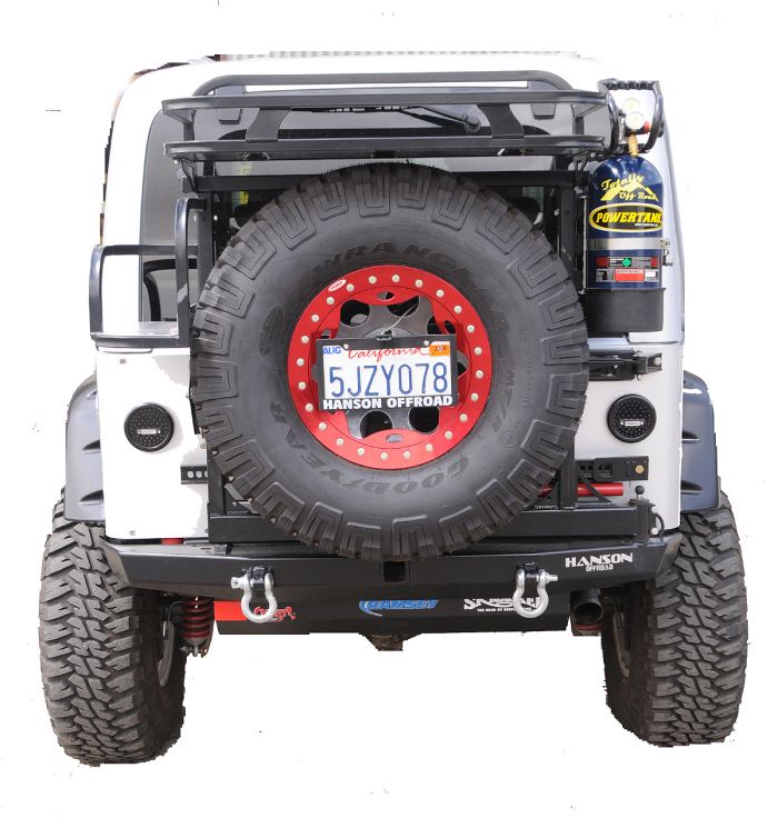 TJRTC-P: TJ/LJ REAR BUMPER & TIRE CARRIER